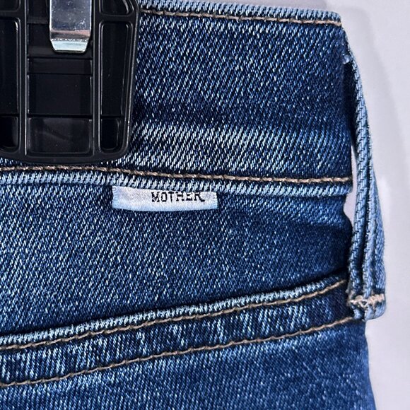NWT Mother Mid-Rise Dazzler Flood Fray What's Your Sign Straight Jean Size 29 - Picture 13 of 16